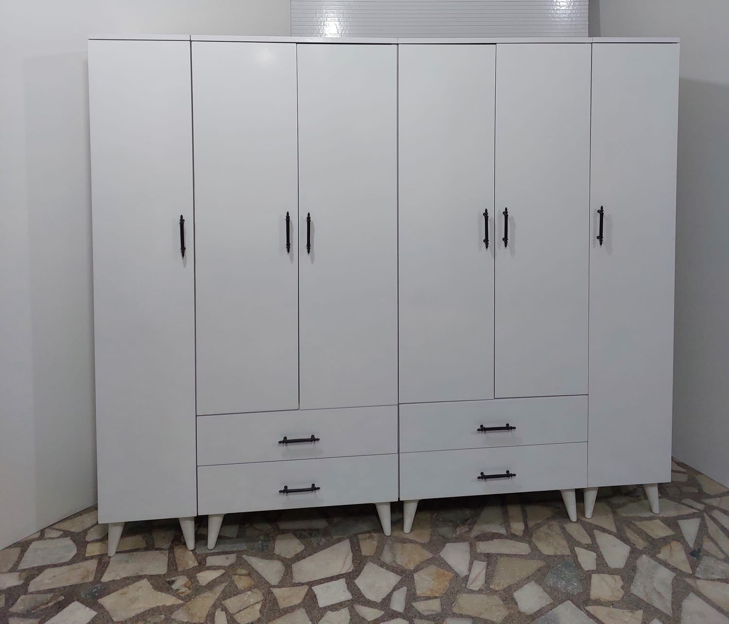 Altı Kapaklı Büyük Çekmeceli Gardırop